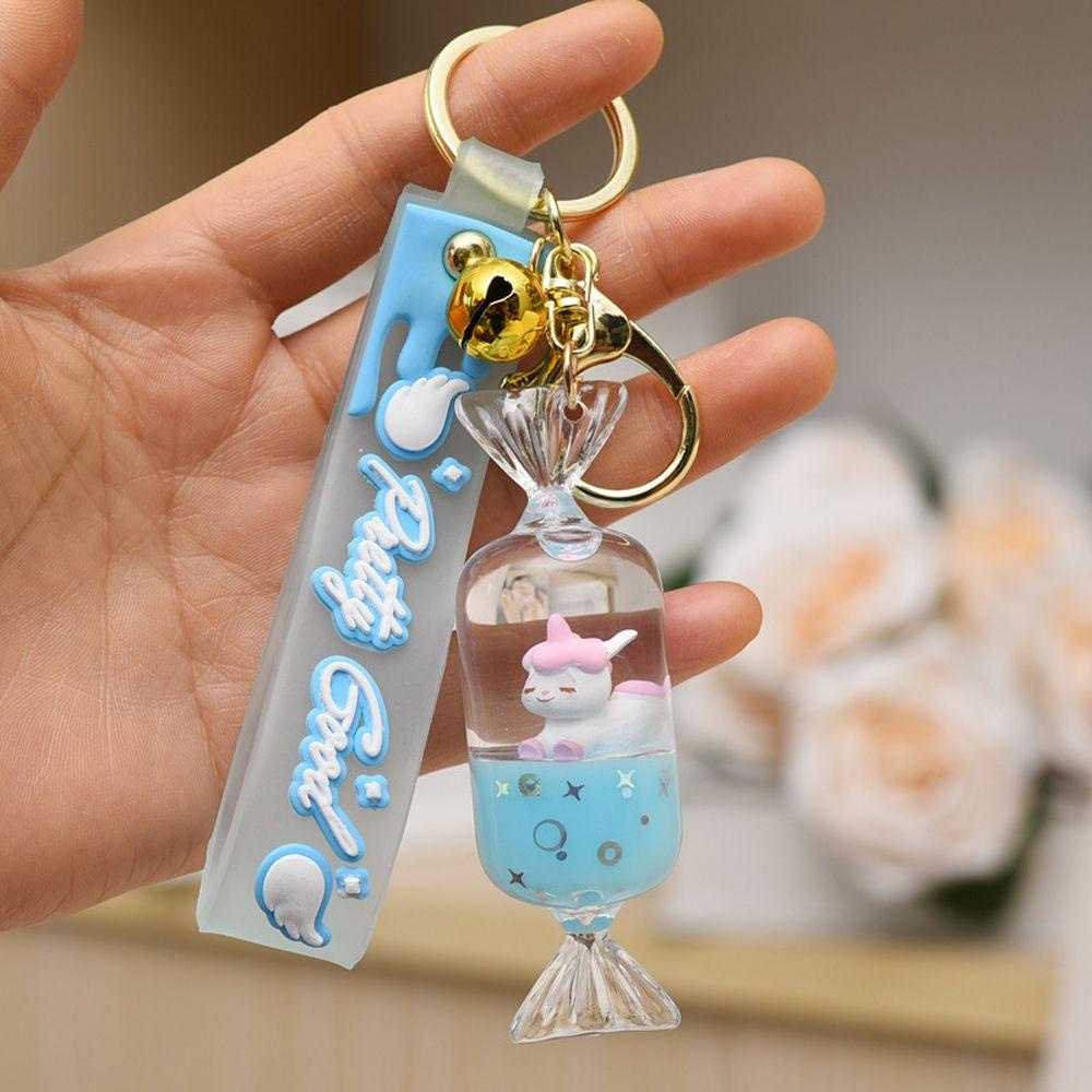 Móc Khóa Kim Tuyến Nước Bằng Acrylic Phong Cách Hàn Quốc Charms
