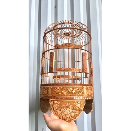 LỒNG KHUYÊN ĐỤC HOA MAI ĐẦY ĐỦ PHỤ KIỆN