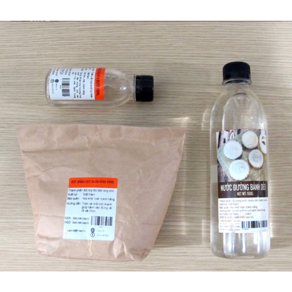 Combo vỏ bánh dẻo trung thu 2023 - bánh nướng- nước đường- bột bánh dẻo