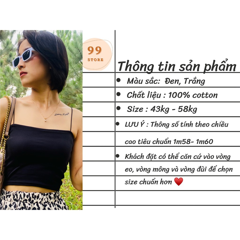 Áo Hai Dây 🍊 Áo 2 Dây Nữ 🍊 Croptop Thun Co Giãn Đẹp cá tính Unisex Chất liệu cao cấp