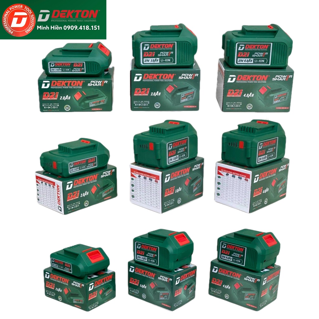 Pin 2A / 3A / 4A /6A - Sạc 2400mAh / 4000mAh / Dùng Cho Hệ Sinh Thái D21 Dekton