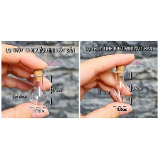 🧡LỌ THỦY TINH KIỂU MINI NÚT BẦN🟠