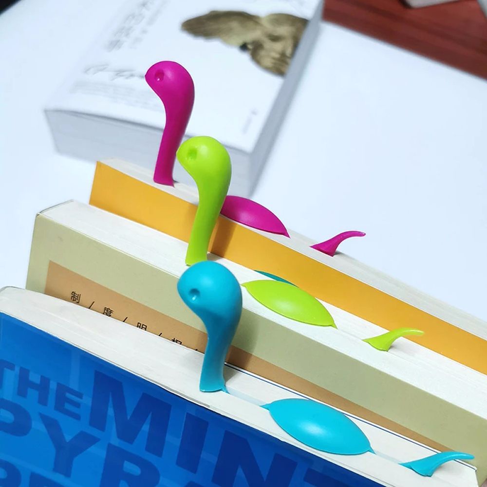Thẻ đánh dấu trang sách hình khủng long 3d nhiều màu dễ thương