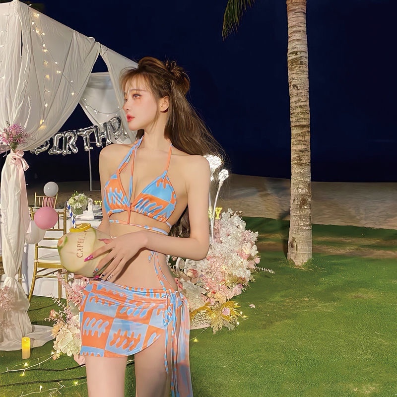 Bộ Đồ Bơi Ba Mảnh Phong Cách Âu Mỹ Siêu Quyến Rũ Mới Cho Nữ