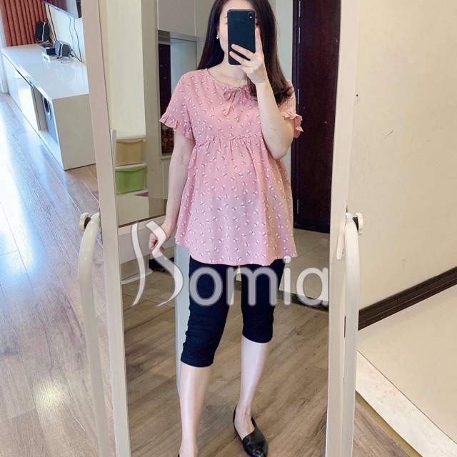 Áo bầu đẹp(3 màu vàng , trắng ,hồng)