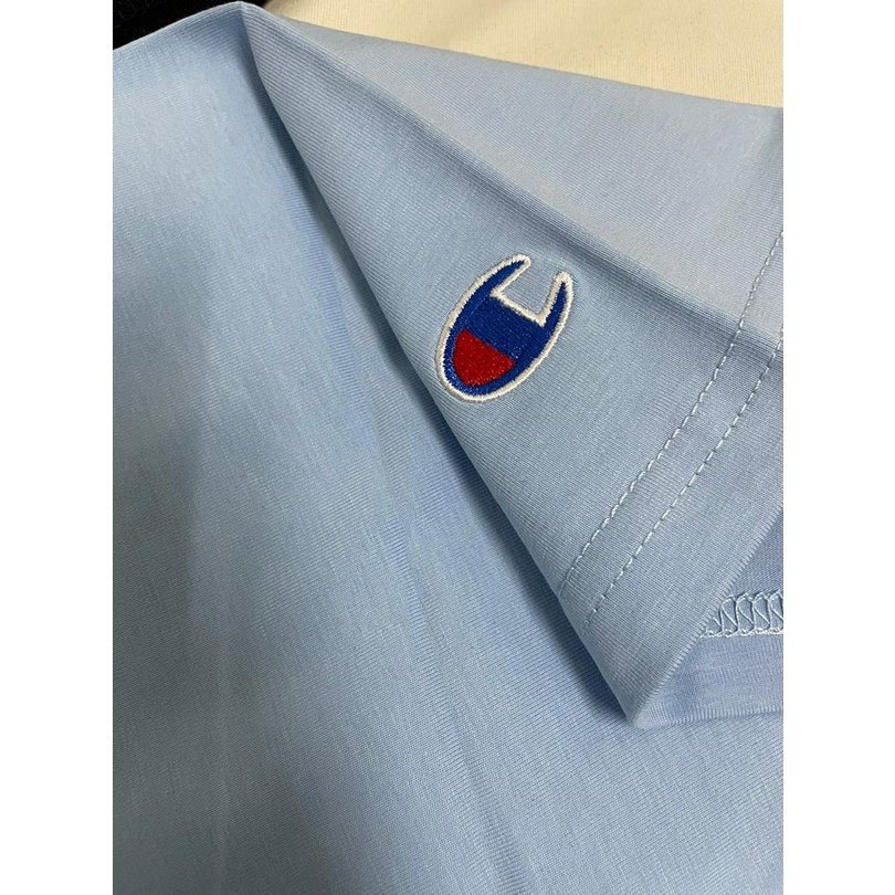 Áo thun tay lỡ CHAMPION ,Unisex nam nữ form rộng Oversize chất Cotton logo thêu