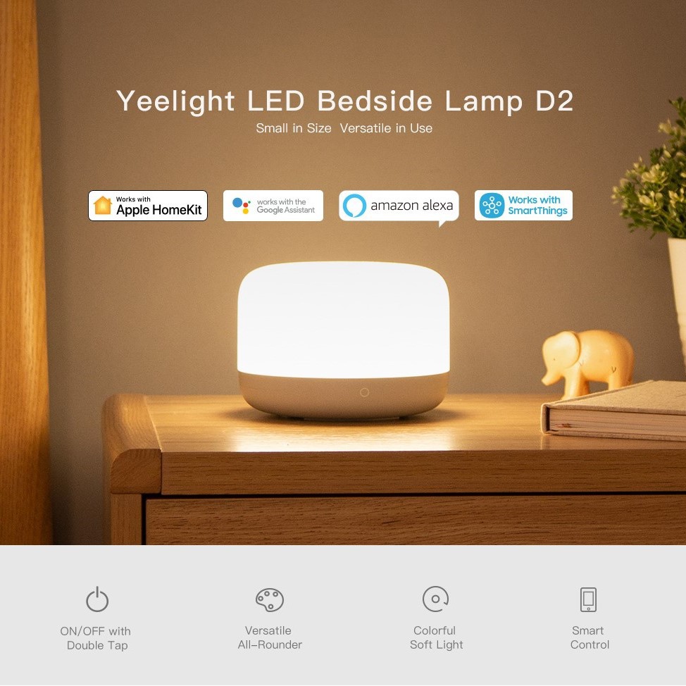 ĐÈN LED ĐẦU GIƯỜNG/ ĐÈN NGỦ THÔNG MINH YEELIGHT D2 - YLCT01YL - HỖ TRỢ APPLE HOMEKIT