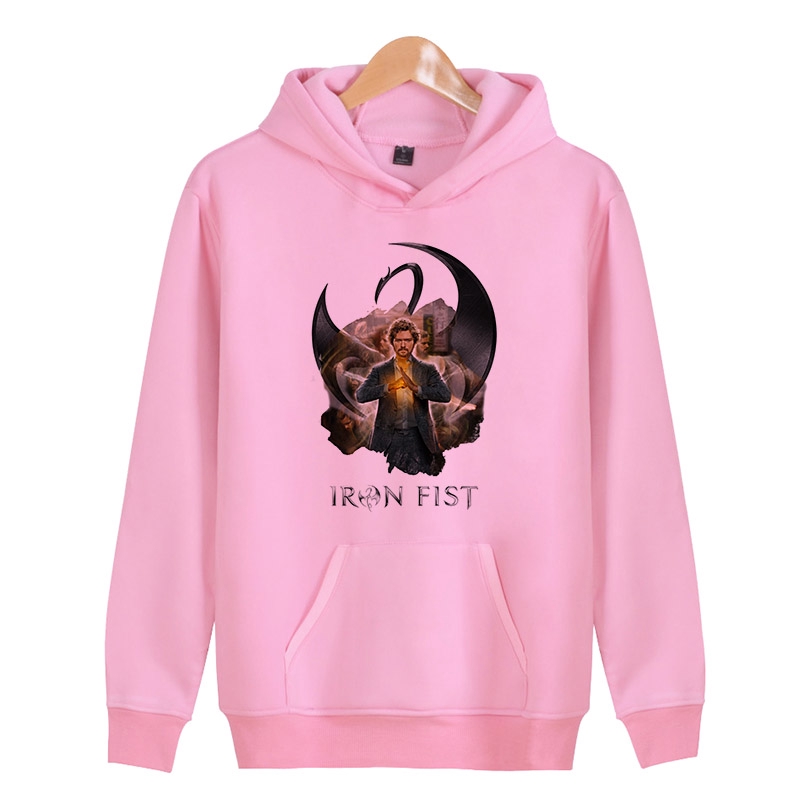 Áo Hoodie Nữ In Chữ Iron Fist Thời Trang Hàn 2018 Mới