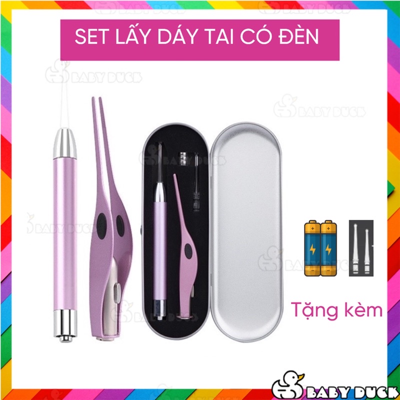 SET LẤY DÁY TAI CÓ ĐÈN KÈM PIN