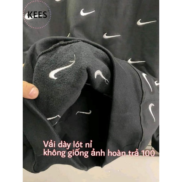 Áo Hoodie Swoosh Thêu Full Vải Nỉ - Hàng Chất Lượng