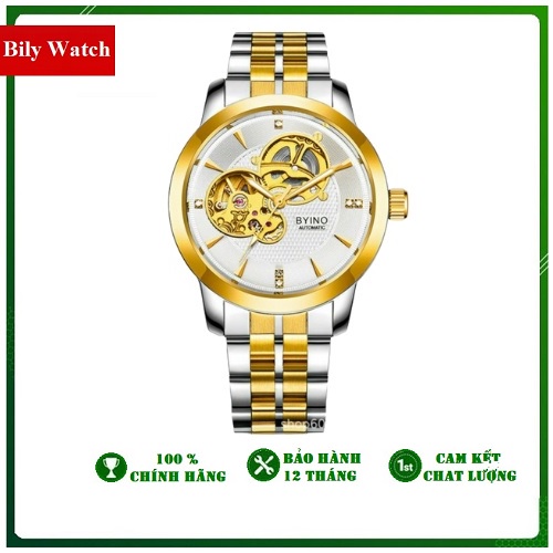 Đồng Hồ Nam BYINO Cơ Dây Kim Loại Cao Cấp | A09 bibonana