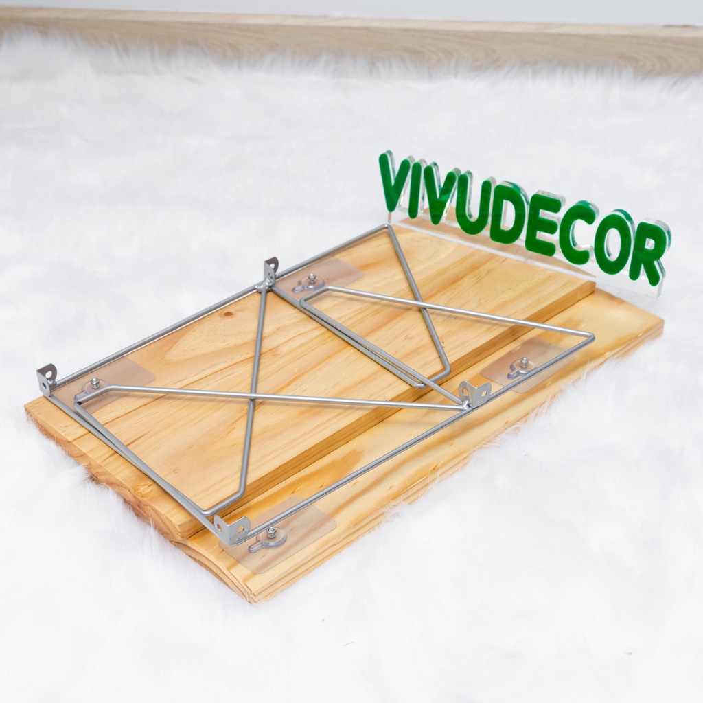 Kệ treo tường VIVUDECOR KT02 100% gỗ thông NewZealand