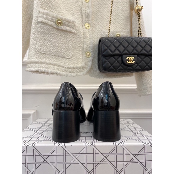 Giày búp bê gót cao 6.5cm da thật thương hiệu Carel cao cấp có 2 màu