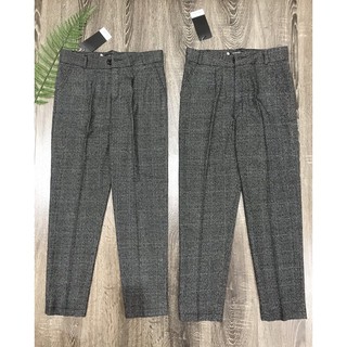 Quần baggy vải kẻ
