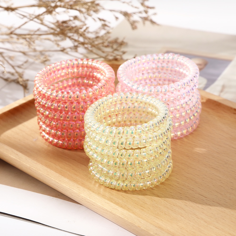 Set 6 dây buộc tóc Haimeikang màu trơn thời trang đơn giản