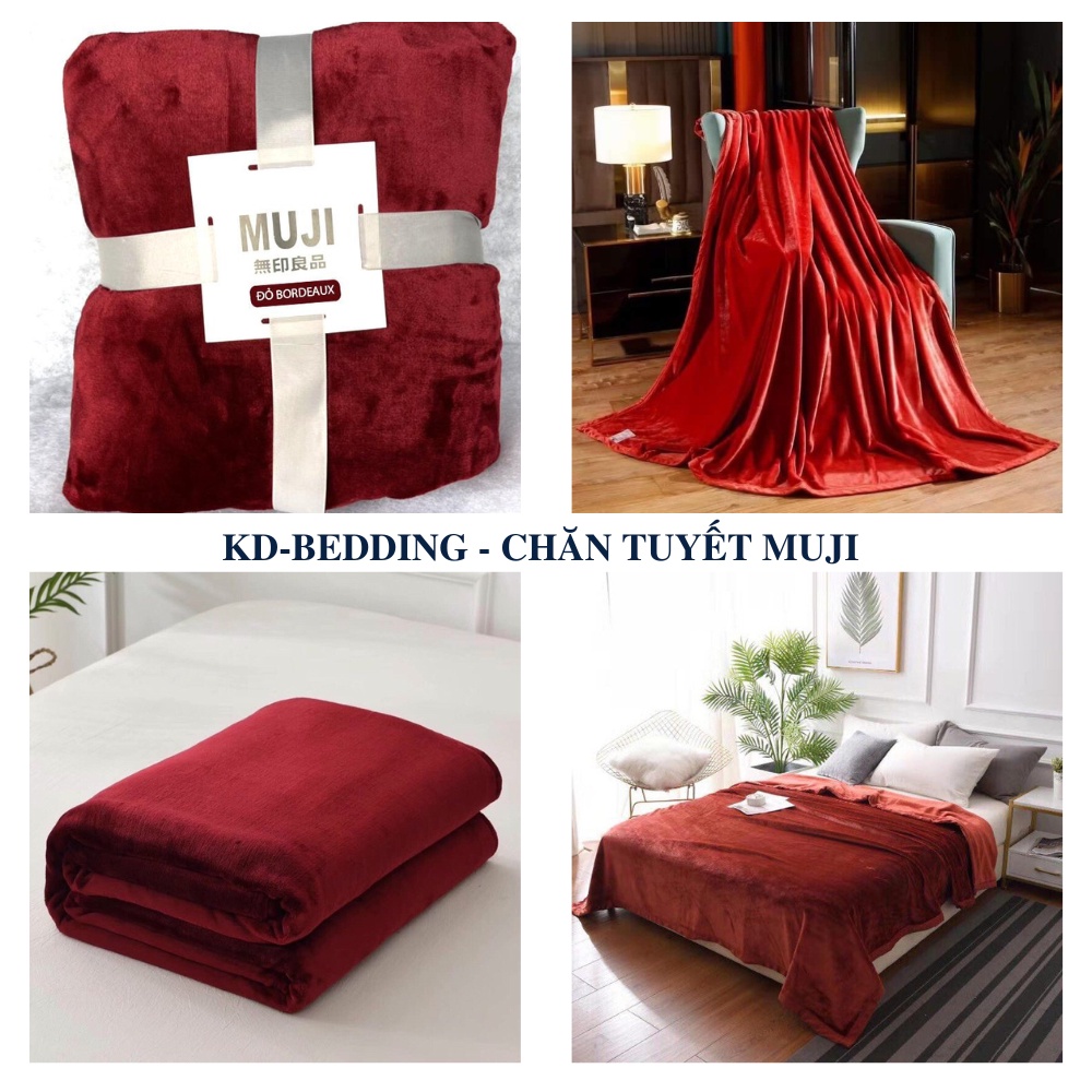 Chăn lông nhung tuyết Muji cao cấp xuất nhật. Chăn hè thu siêu mềm mại KD BEDDING kích thước 2m x 2m3
