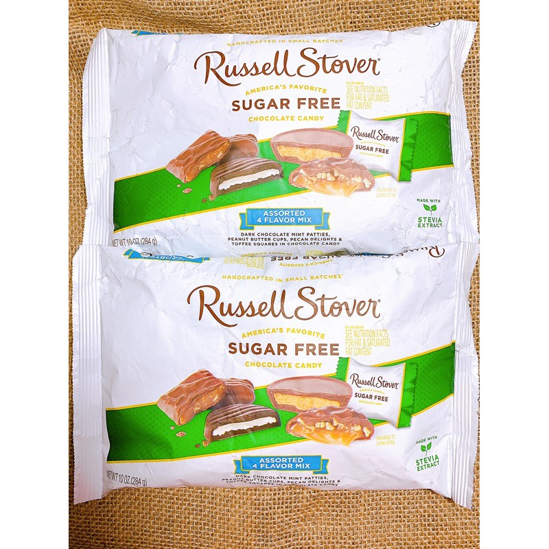 Chocolate- Socola Russell Stover sugar free không đường nhiều vị 1 gói 284gram