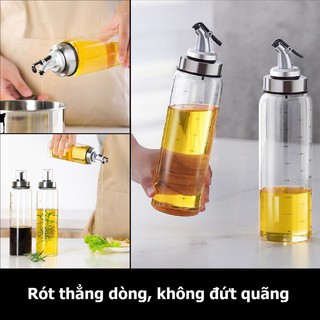 Bình đựng dầu ăn 500ml Thông Minh, đựng nước chấm, nước tương, giấm, sữa, cocktail pha chế – Dòng Chảy Liên Tục