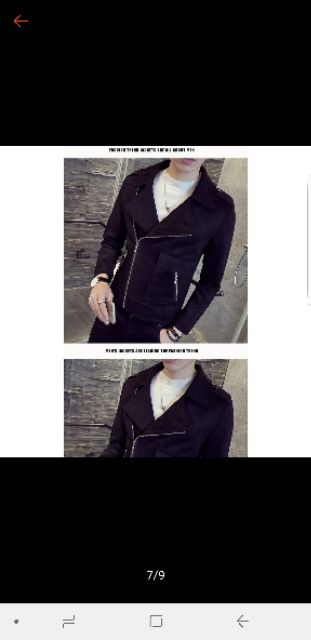 ÁO KHOÁC NAM TE F1 18NC8 L99 DA LỘN KIỂU HÀN QUỐC .