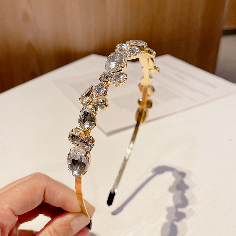 Băng Đô Hợp Kim Đính Đá Nhiều Màu Sắc Xinh Xắn Cho Nữ