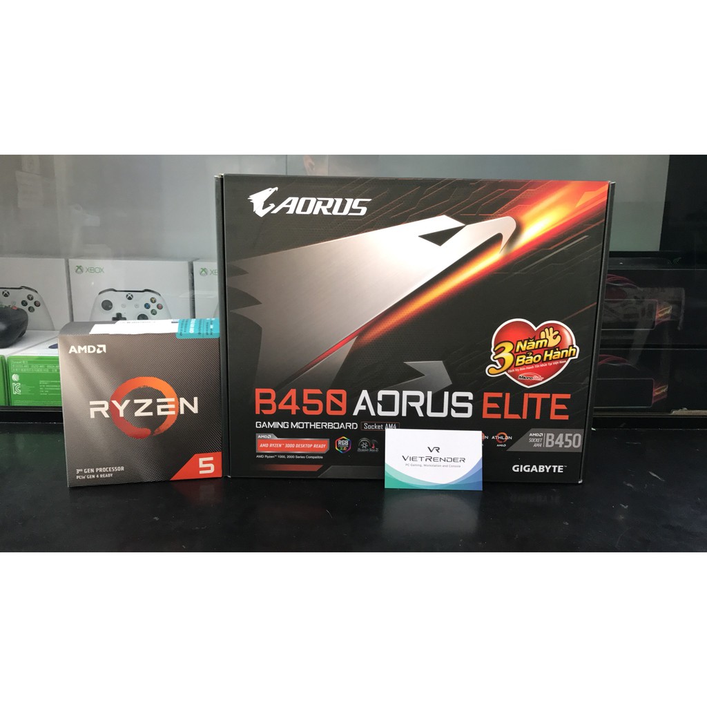 Combo AMD Ryzen 5 3600 + Gigabyte B450 Aorus Elite