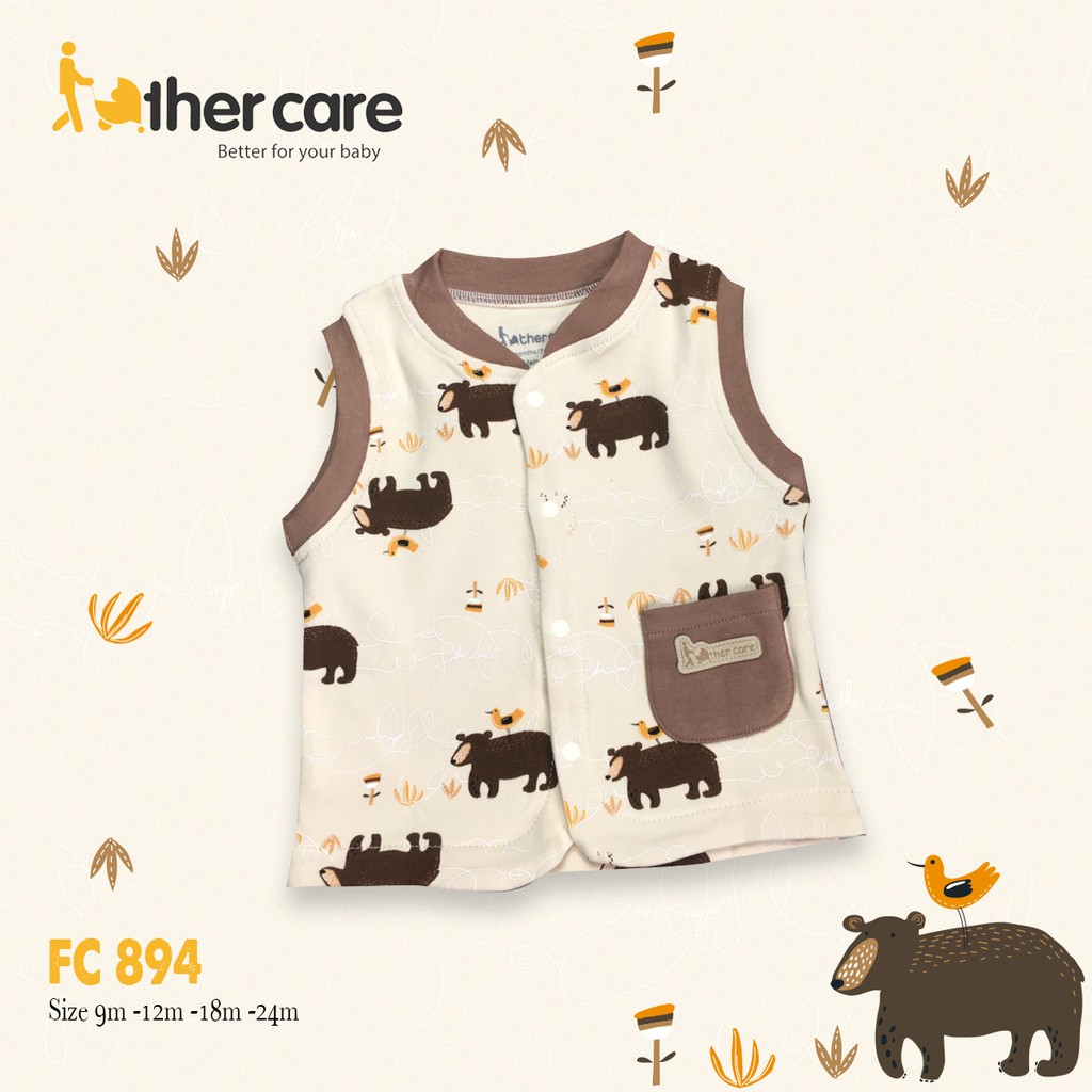 Áo Ghi lê FatherCare trẻ em nỉ - Gấu (Họa tiết) FC894