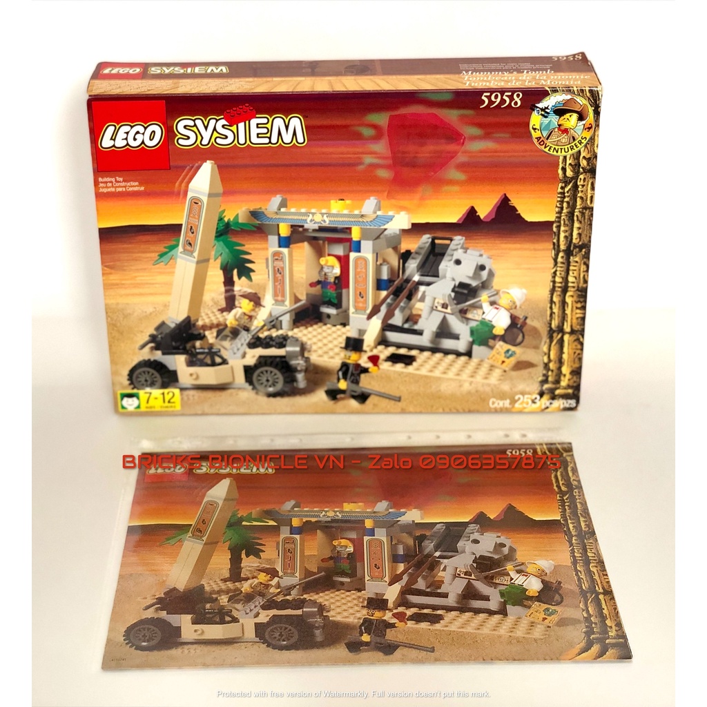 LEGO ADVENTURES SYSTEM - ĐỒ CHƠI XẾP HÌNH LEGO PHIÊU LƯU THÁM HIỂM - 5958 MUMMY'S TOMB - QUAN TÀI XÁC ƯỚP