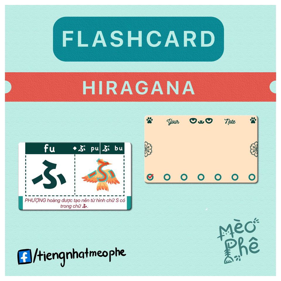 Bộ thẻ học [ Hiragana tiếng Nhật ] hack não x10 hiệu quả.