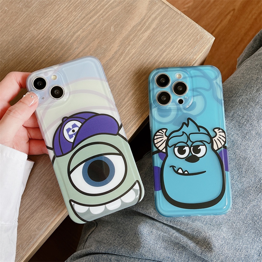 Ốp Điện Thoại Hình Quái Vật Mike Wazowski & James Cho iPhone 14 Pro Max 14 Plus 13 Pro Max 12 Pro Max 11 Pro Max Ốp Điện Thoại Silicone Sulley