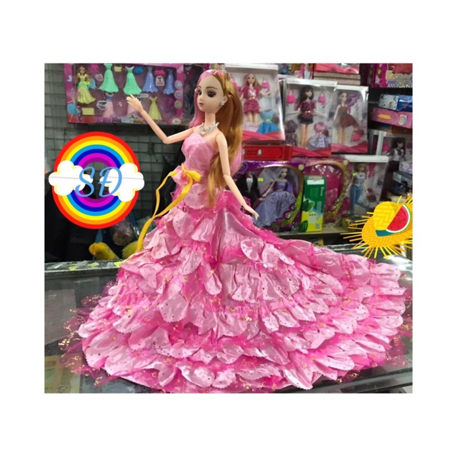 Búp bê 30 cm đầm đuôi dài