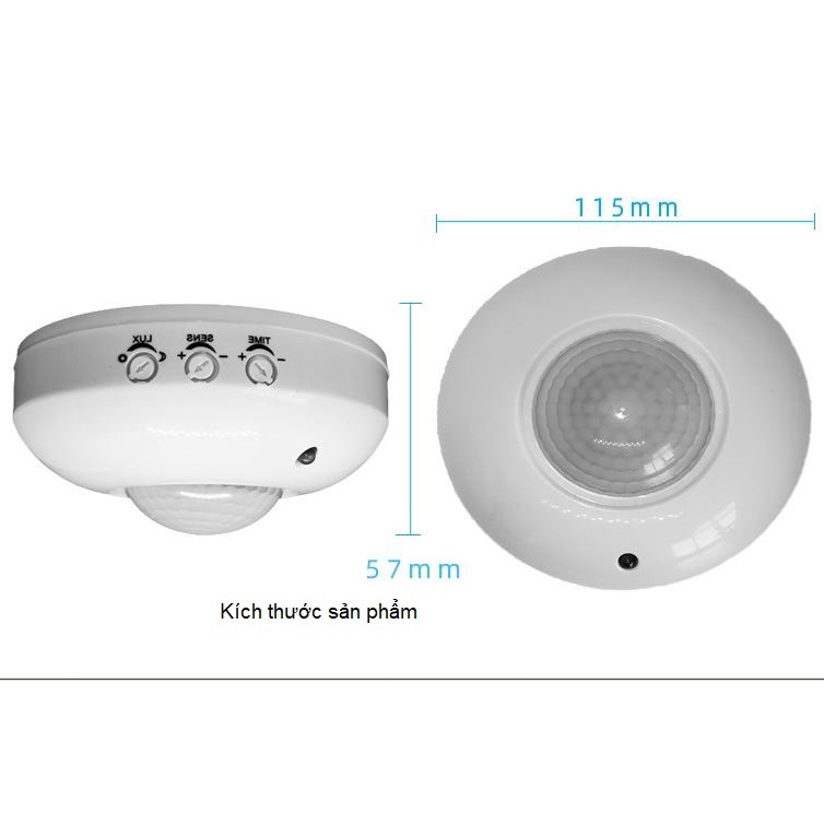TTE-PIR203B Cảm biến hồng ngoại gắn trần  thông minh - Có chỉnh độ nhạy