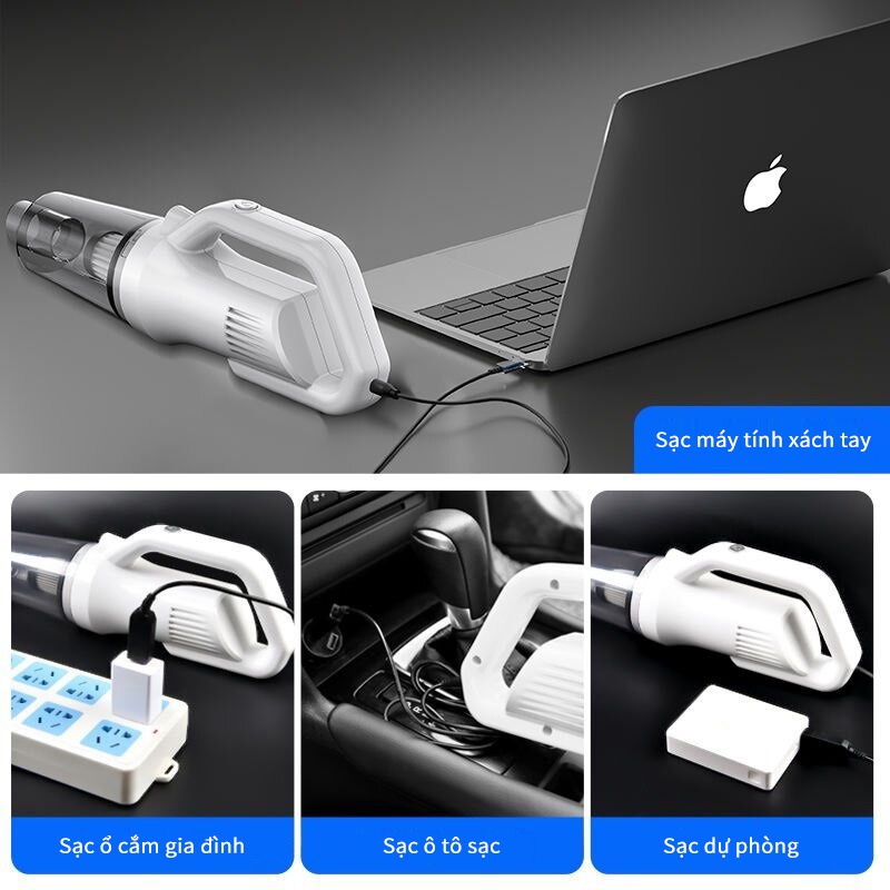 Máy hút bụi cầm tay mini 15000Pa máy hút bụi thông minh lông chó,mèo,hút gầm giường ,xe ô tô ,xiaomi