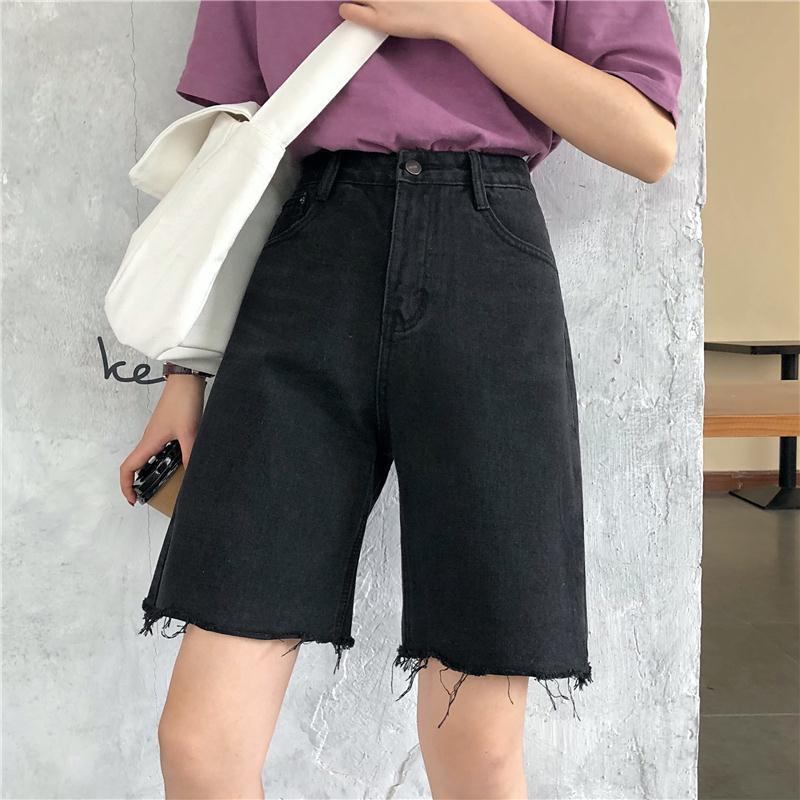 Fashion Summer 2020 Wide-Waist Denim Shorts For Women