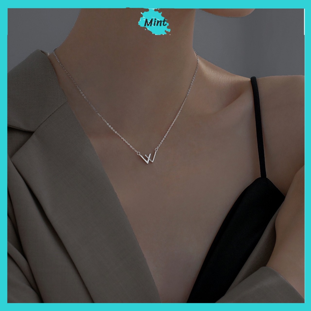 Dây Chuyền Nữ ❤️FREESHIP❤️ Vòng Cổ Xích Bạc Hình Trái Tim Phong Cách Bohemian Phong Cách Hàn Quốc
