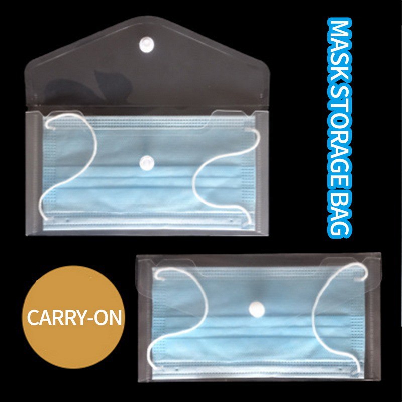 Hộp đựng khẩu trang dùng 1 lần họa tiết hoạt hình chống nước chống bụi tiện lợi