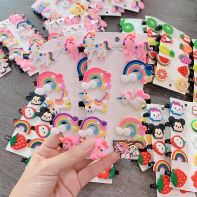 CẶP TÓC ❤️FREE SHIP❤️CẶP TÓC TRÁI CÂY, HÌNH CON VẬT SET 10 CHIẾC CHO BÉ GÁI SIÊU XINH