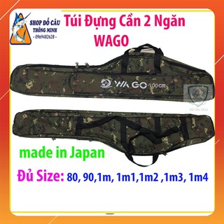 Túi Đựng Cần Câu cá Wago vải bò rằn ri siêu bền đủ size 80cm - 1m4 túi đựng cần 2 khúc, túi đựng cần câu cao cấp