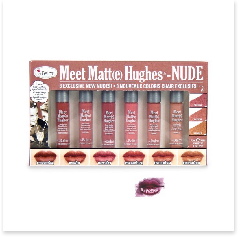 Set son 6 thỏi The Balm Meet Matte Hughes Mini Set - Nude +2% phí bán hàng