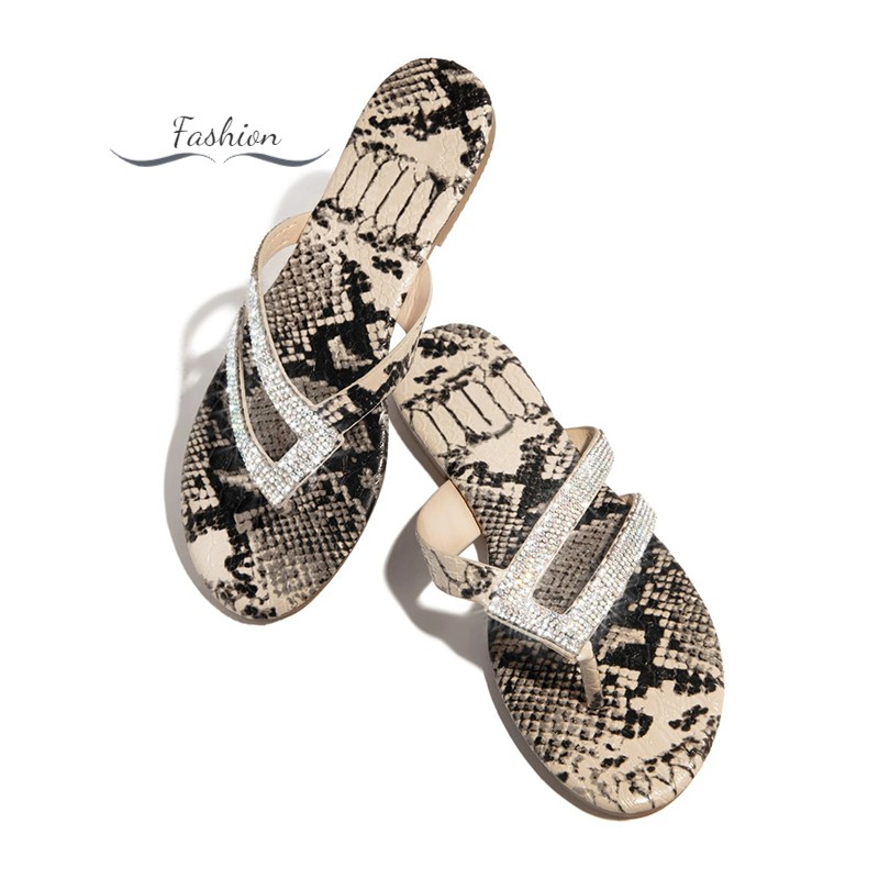 Dép Quai Ngang Đính Đá Xinh Xắn Dành Cho Nữ