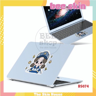 Sticker dán laptop BEE SKIN mẫu Cute Girl 2 cho cho máy tính xách tay