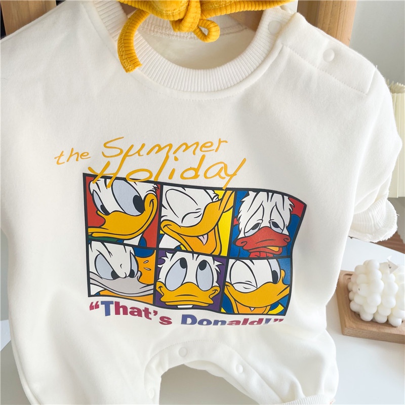 Bộ Áo Liền Quần Phong Cách Phương Tây Dễ Thương Thời Trang Xuân Thu Cho Bé Sơ Sinh