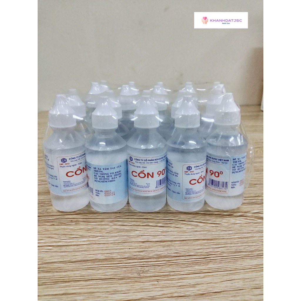 Lốc 10 lọ cồn 90 độ của Hóa Dược Việt Nam