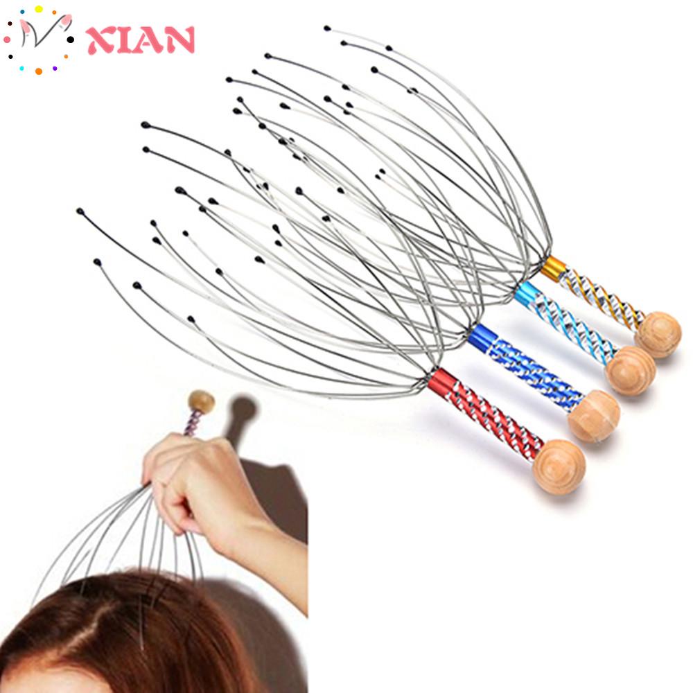 Dụng Cụ Mát Xa Đầu Bằng Kim Loại Nhiều Màu Sắc Giúp Giảm Đau Và Thư Giãn