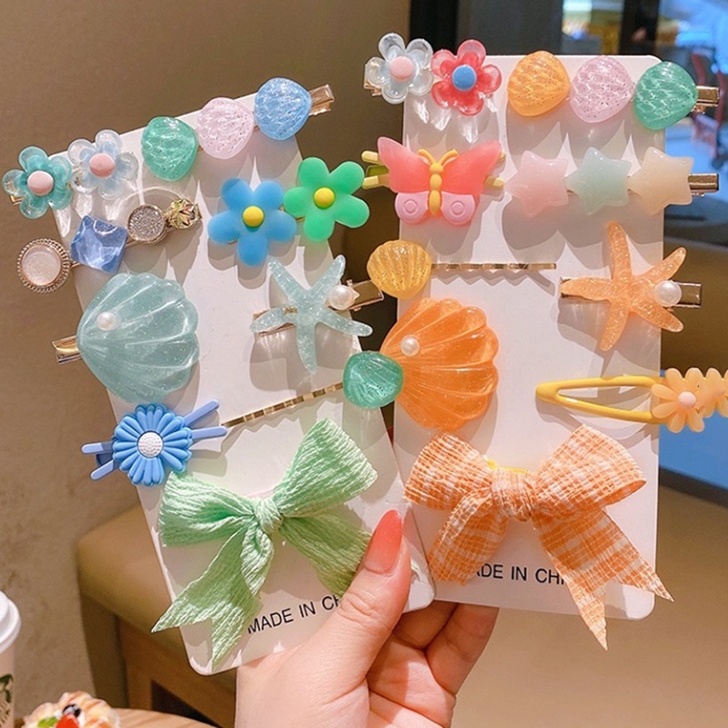 Bộ Kẹp Tóc Hình Vỏ Sò Đáng Yêu Cho Bé Gái