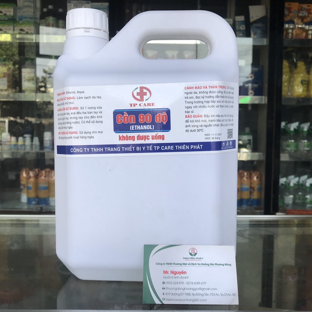 Cồn 90 độ can 5 lít