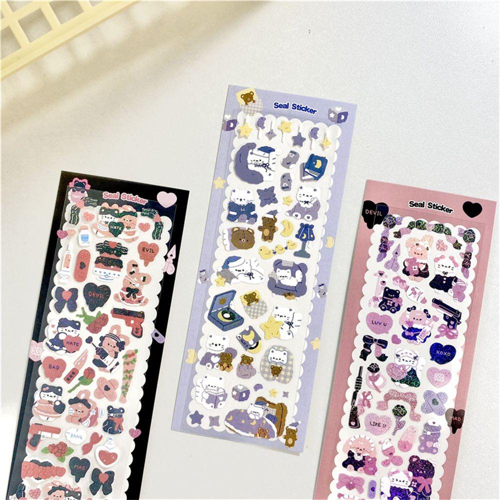 Bộ Sticker Dán Trang Trí Album Hình Động Vật Dễ Thương
