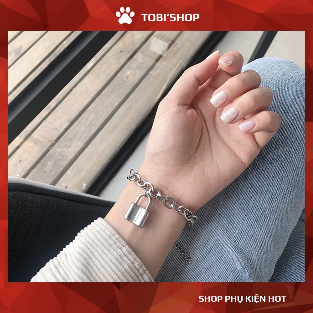 Vòng tay xích mặt khóa nhỏ TB63 - TOBI'SHOP