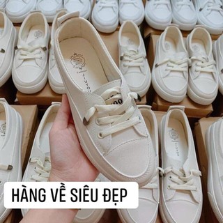 Giầy bệt bata nữ dây khuy dẹt (mã 2030A)(mã 3103)