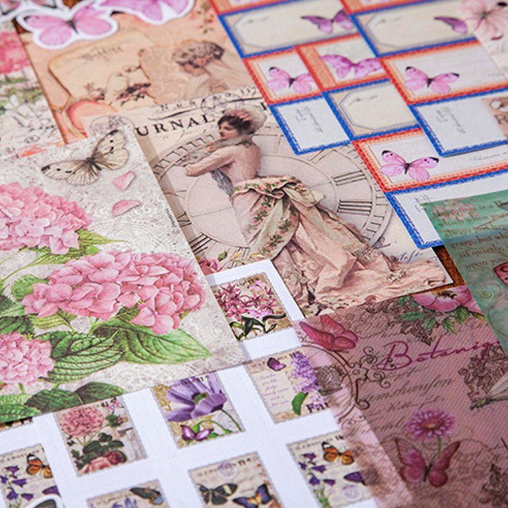 Sticker Dán Trang Trí Sổ Tay DIY Hình Ngôi Làng Cổ Điển