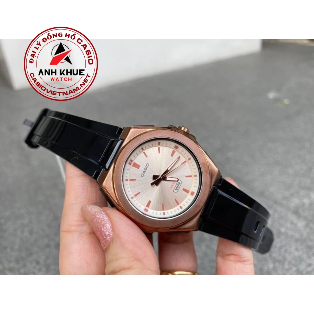 Đồng Hồ Casio Nữ LWA-300HRG-5EVDF | Dây Nhựa | Viền Mặt Mạ Vàng Hồng | Chống Nước WR100M